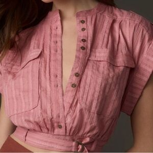 by Anthropologie Rose Safari Top